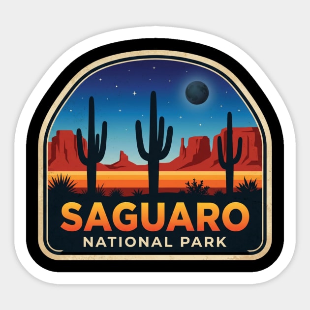 Saguaro National Park Desert Cactus Adventure Travel Sticker by ArtistTee ⭐⭐⭐⭐⭐